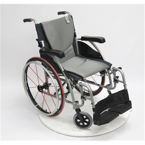 Karman Healthcare Karman Healthcare S-Ergo115F18RS S-Ergo 115 18 in. seat Ultra Lightweight Ergonomic Wheelchair with Swing Away Footrest in Red S-Ergo115F18RS